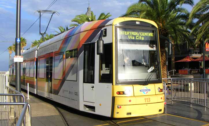 Adelaide Metro Bombardier Flexity tram 113 Adelaide Festival